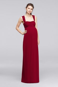Empire Waist Maternity Dress with Straps F19278