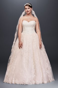 Plus Size Wedding Ball Gown with Lace Appliques 8CWG749