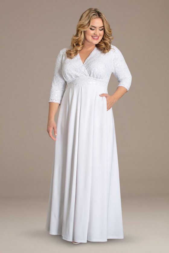 Starlight Sequin Plus Size A-Line Wedding Gown Kiyonna 19202504
