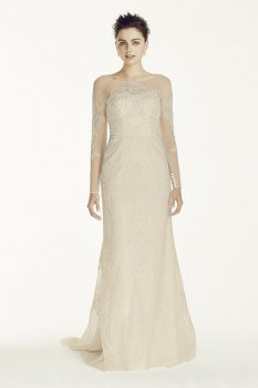 Illusion Sleeved Lace Wedding Dress CWG718