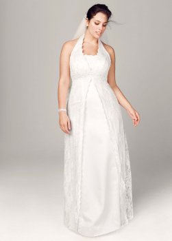 A-Line Lace Plus Size Wedding Dress with Beading Collection 9H9572