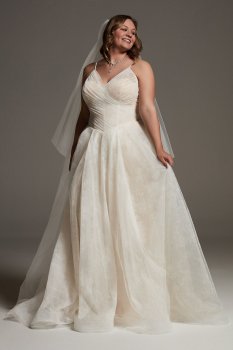 Rose Print Plus Wedding Dress style 8VW351593