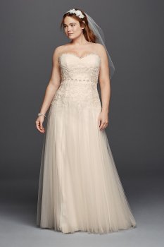 Beaded Plus Size Wedding Dress 8MS251130