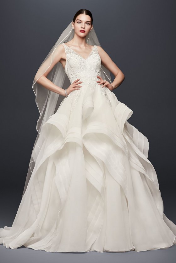Truly Zac Posen Horsehair Tier Skirt Wedding Dress ZP341835 [ZP341835]