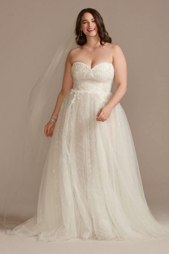 Convertible Strap Plus Size Bodysuit Wedding Dress Melissa Sweet 8MBMS251246