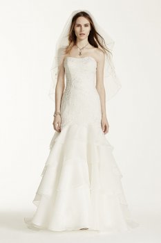 Floral Lace Trumpet Wedding Dress MS251003