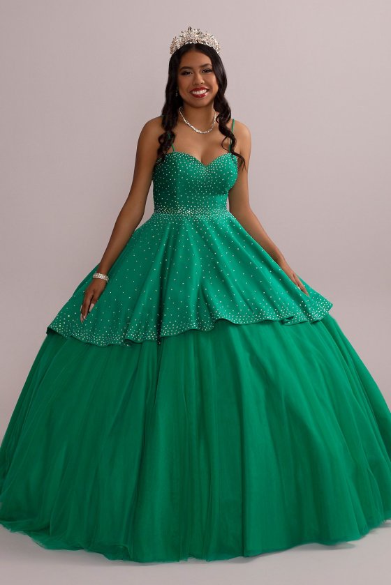 Embellished Quince Gown with Detachable Skirt Fifteen Roses FR2110