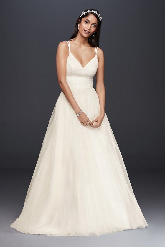 Pleated Tulle Ball Gown Wedding Dress Collection WG3843 [WG3843]