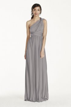 Long Jersey Style-Your-Way 2 Tie Bridesmaid Dress W10502