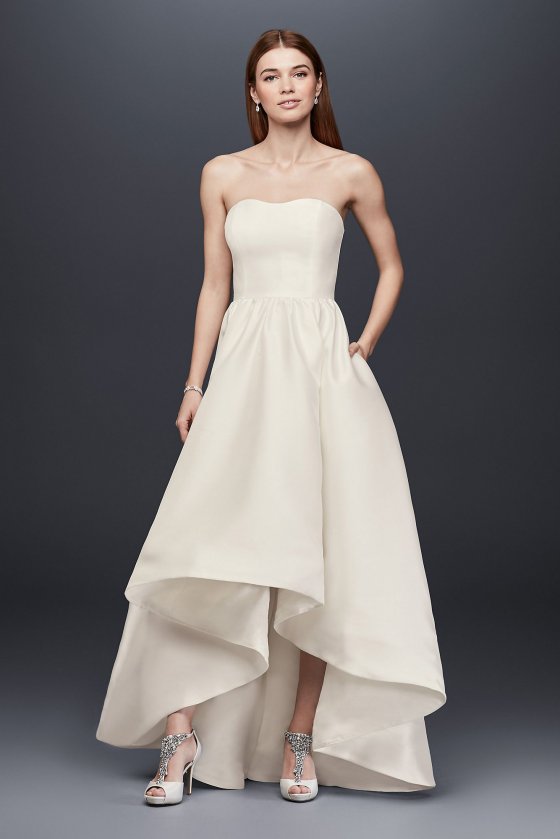 Mikado High-Low Wedding Dress SDWG0576 [SDWG0576]