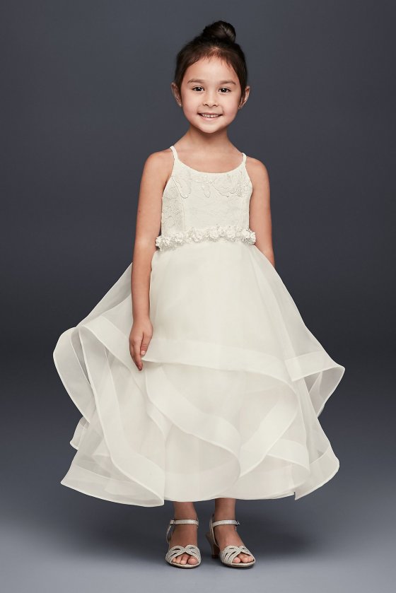 Lace and Tulle Flower Girl Dress with Full Skirt WG1371 [WG1371]