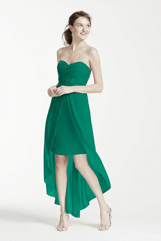 Strapless High Low Dress with Front Detail F15678 [F15678]