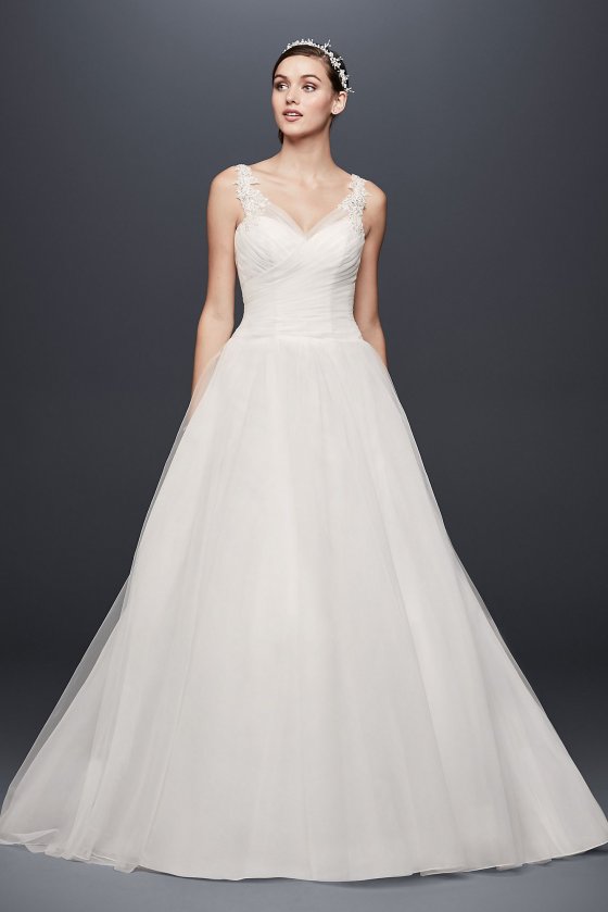 Tulle Ball Gown Wedding Dress with Illusion Straps Collection WG3786