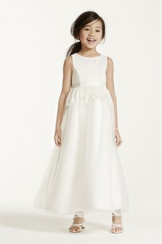 Tank Ball Gown with Lace Peplum Detail KP1339