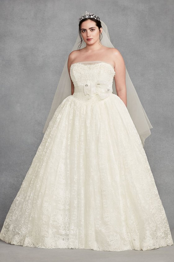 Corded Plus Size Wedding Dress 8VW351372 [8VW351372]