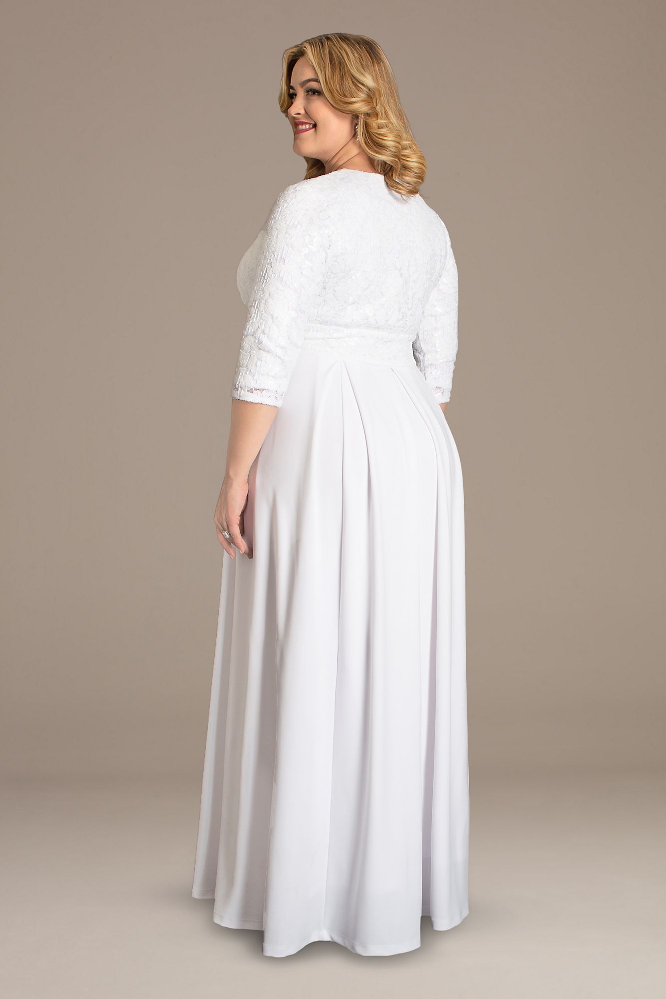 Starlight Sequin Plus Size A-Line Wedding Gown Kiyonna 19202504