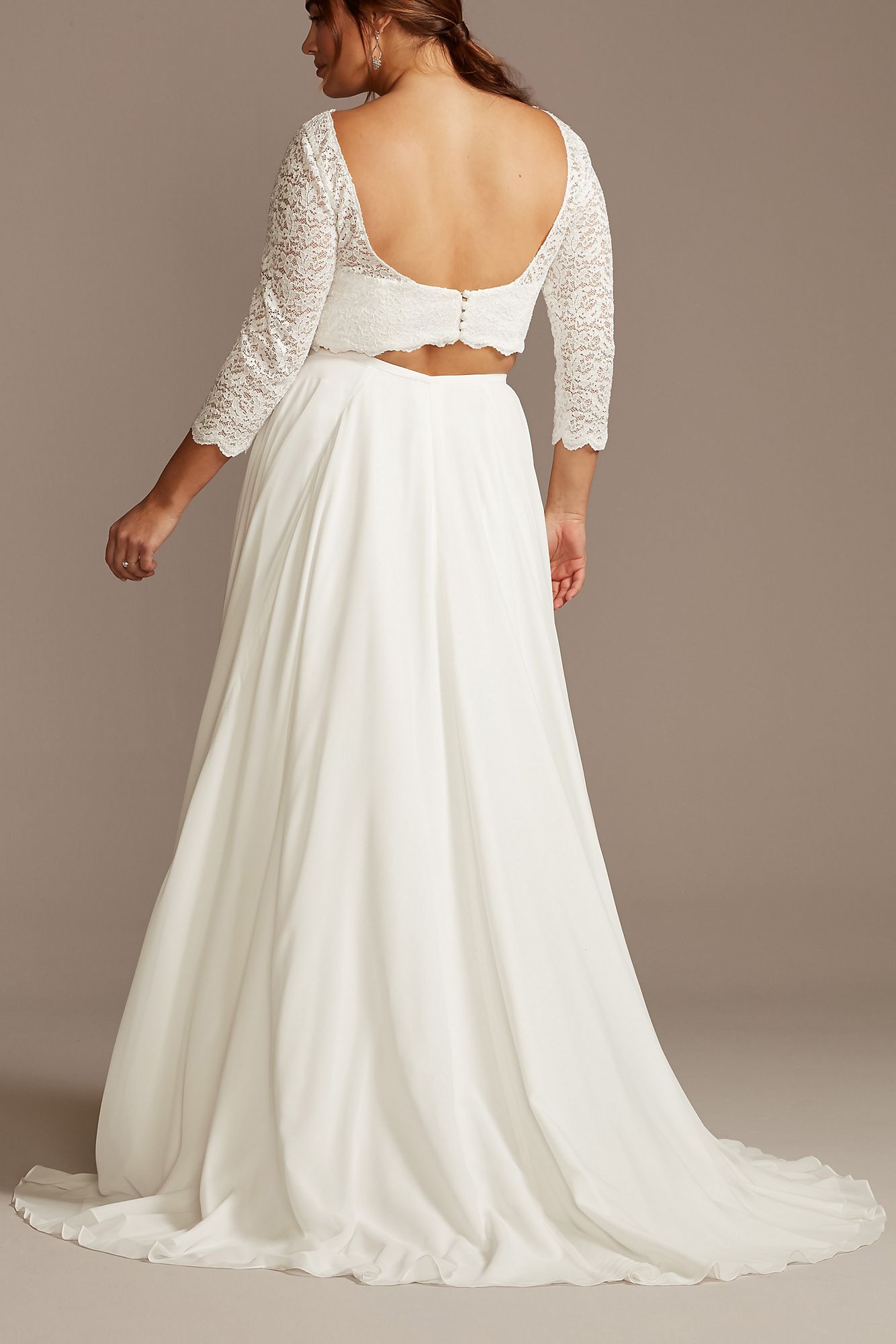 Chiffon Plus Size Wedding Separates Circle Skirt 9DS150827