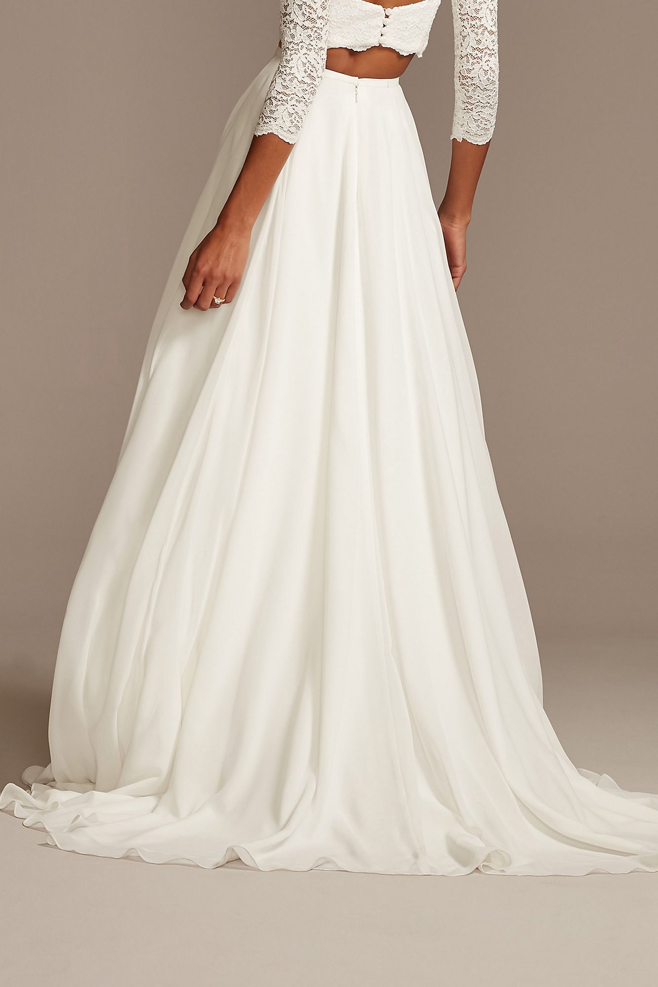 Chiffon Plus Size Wedding Separates Circle Skirt DS150827