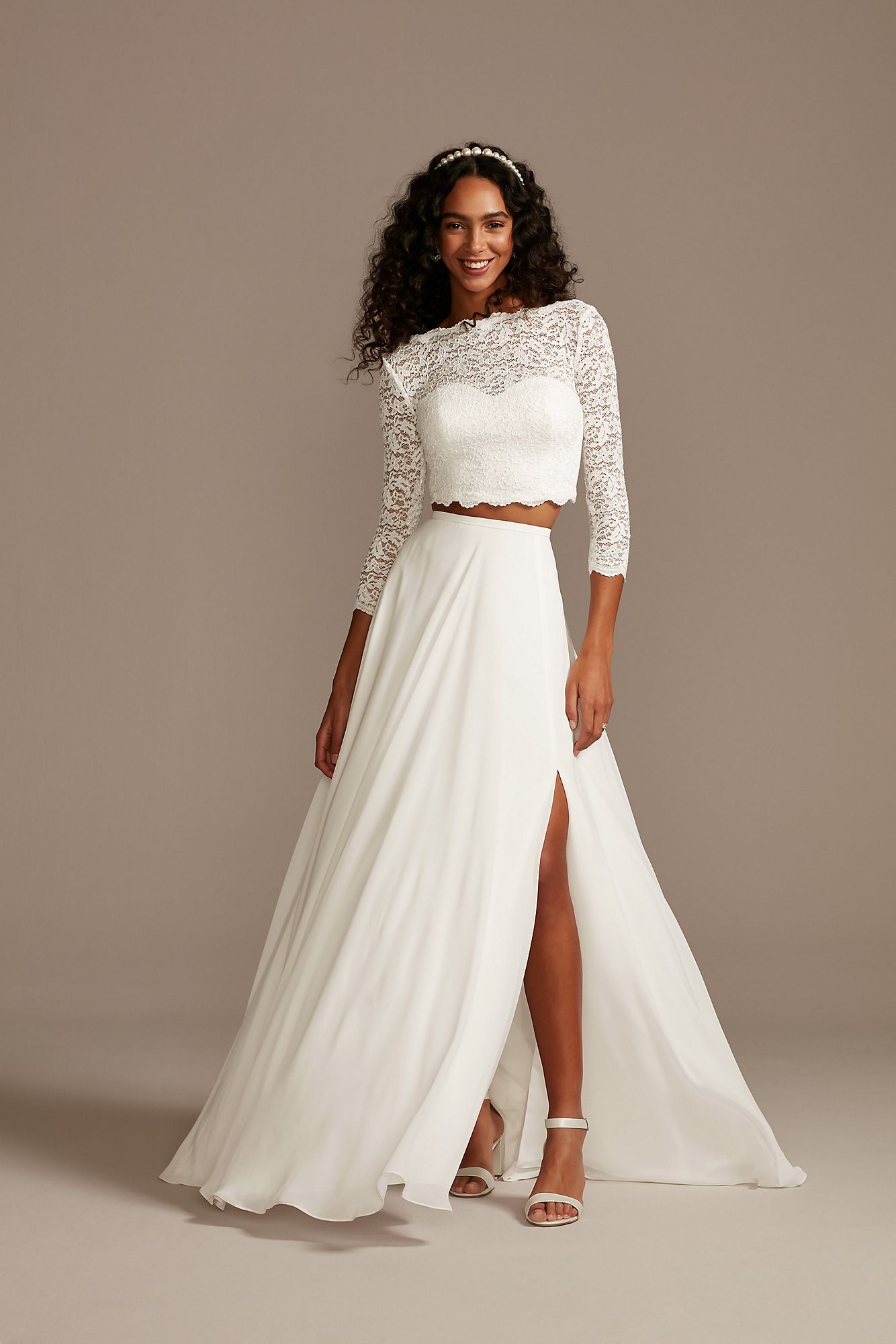 Chiffon Plus Size Wedding Separates Circle Skirt DS150827