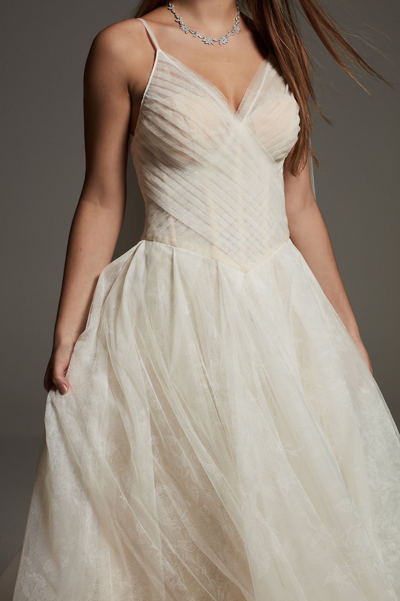 Rose Print Tulle Wedding Dress Wedding Dress VW351593