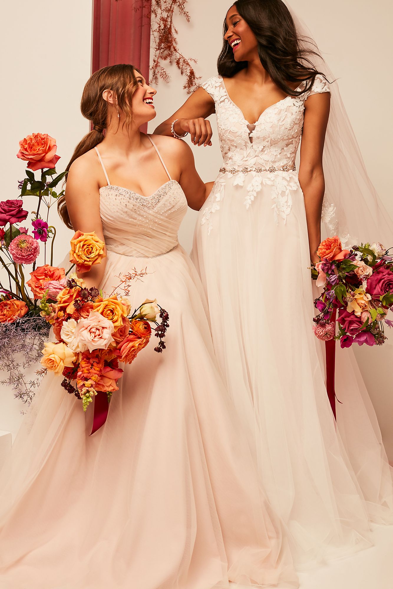 Pleated Bodice Tulle Strapless Wedding Dress DB Studio WG4039