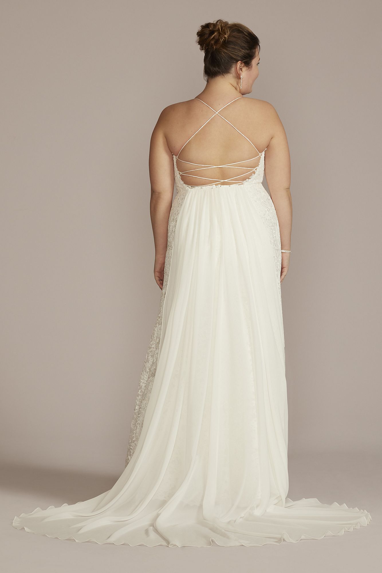 Spaghetti Strap Lace Plus Size Wedding Gown DB Studio 9WG4063