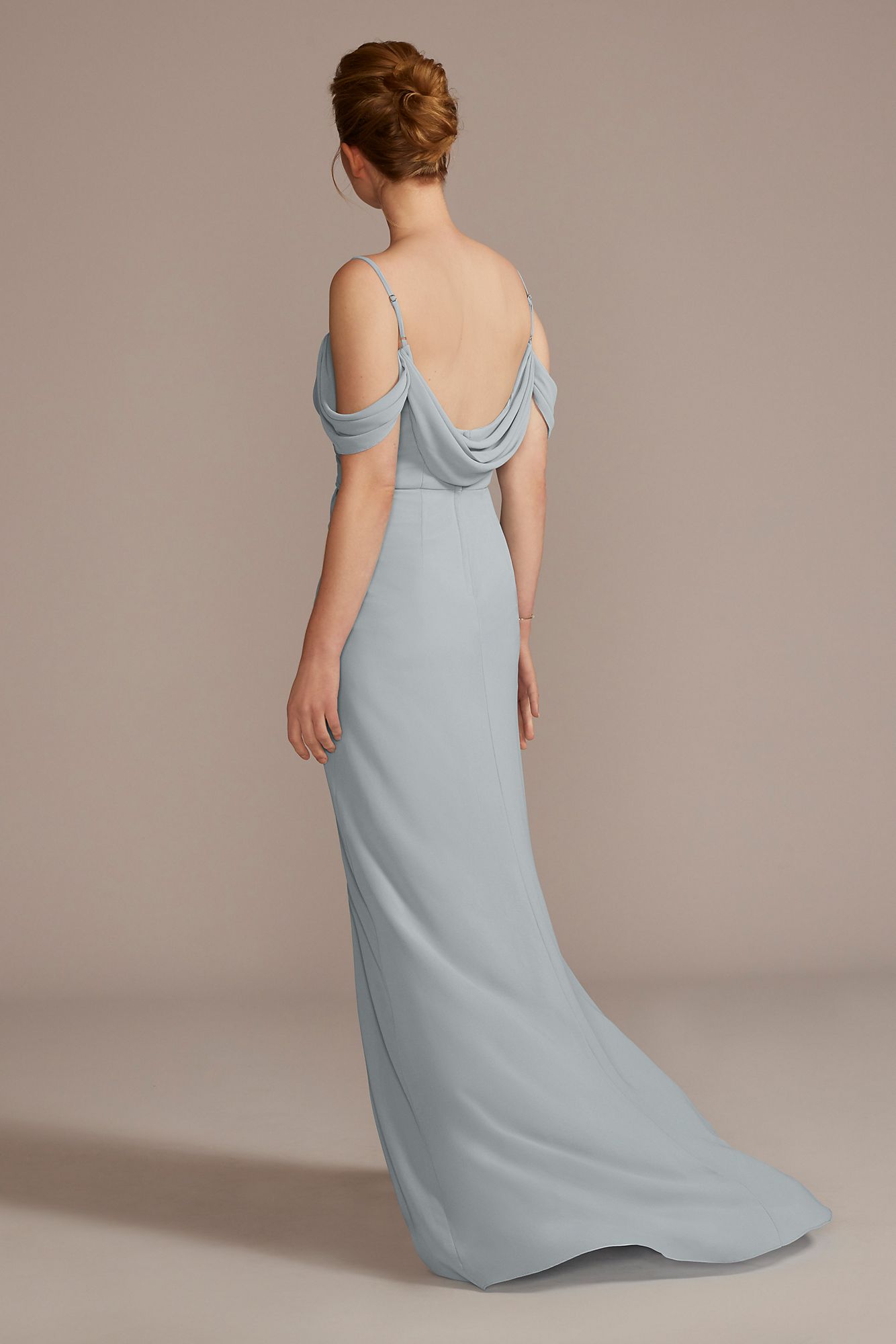 Chiffon Off-the-Shoulder Bridesmaid Dress David's Bridal F20509