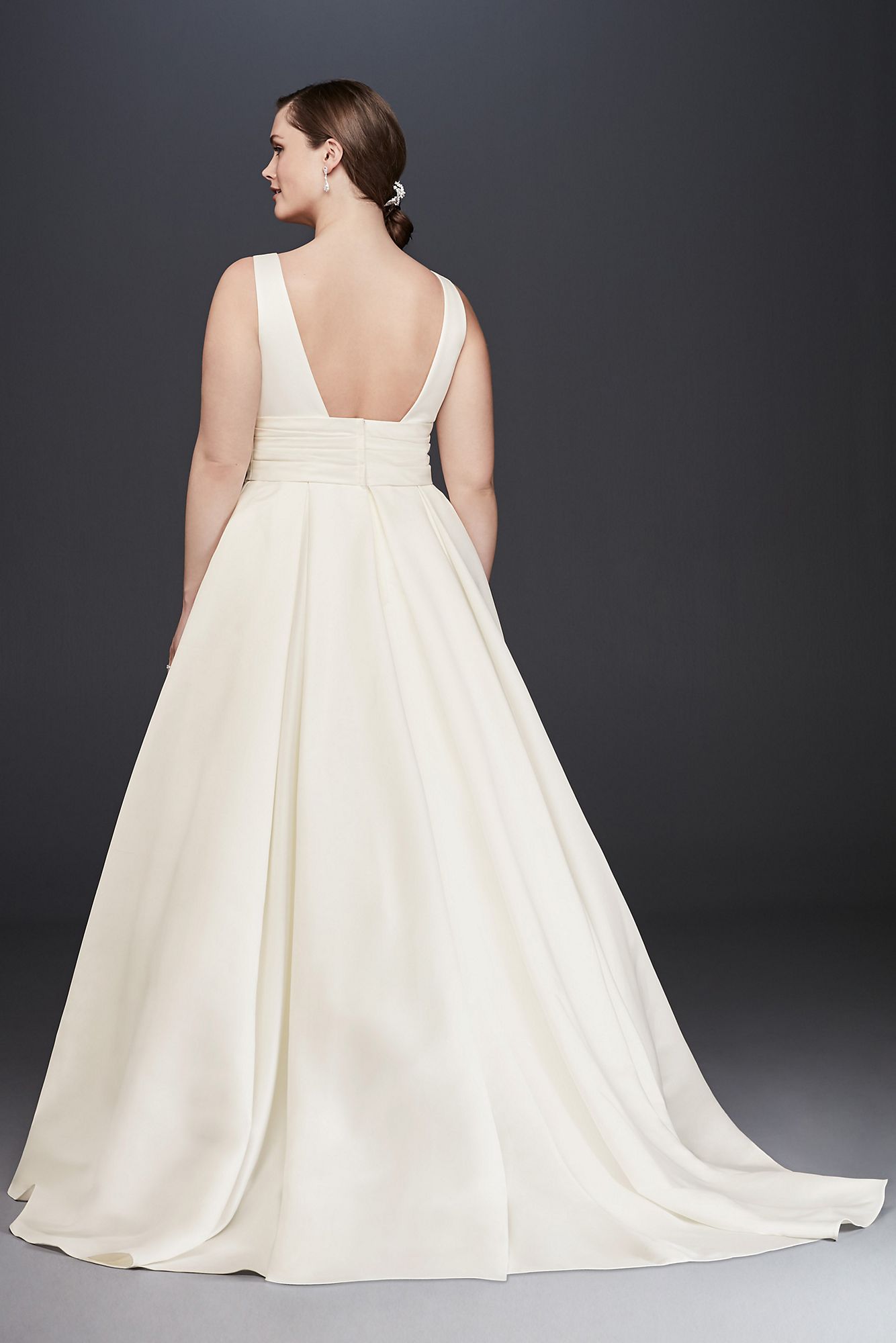 Satin Cummerbund Plus Size Wedding Dress   Collection 9V3848