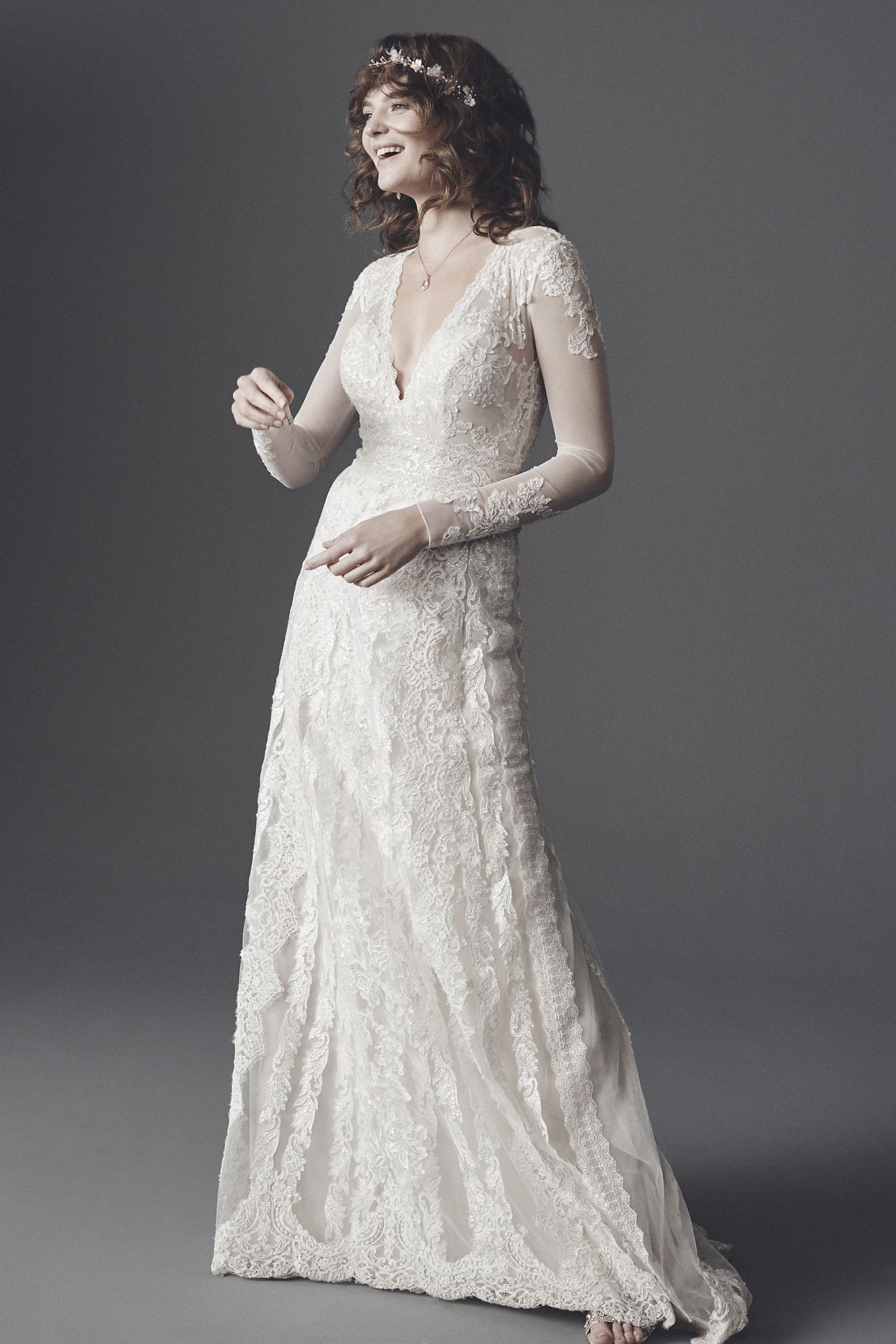 Linear Lace Wedding Dress MS251173