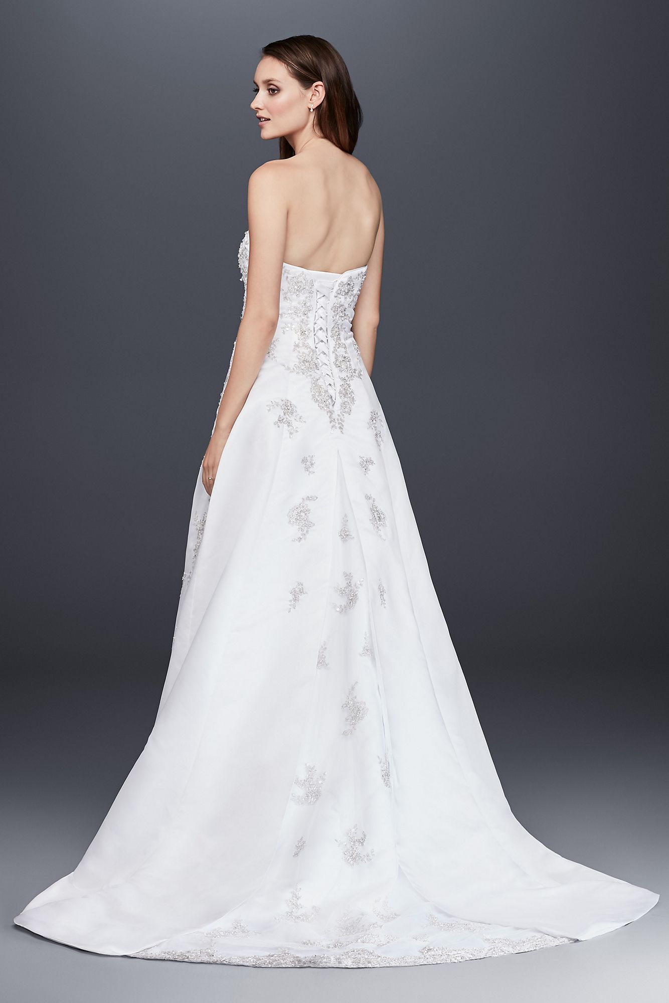 Strapless A-line Wedding Dress with Side Drape   Collection V9665