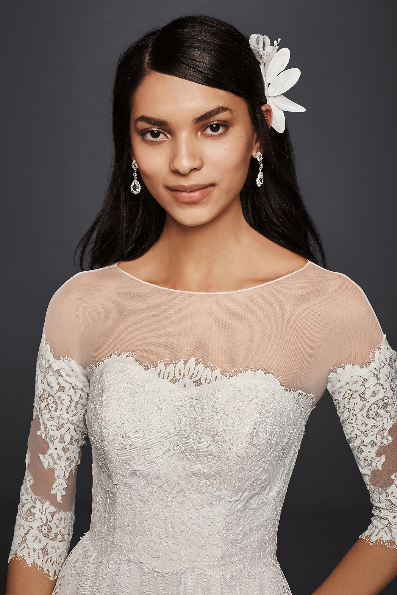 Wedding Dress with Lace Sleeves WG3817